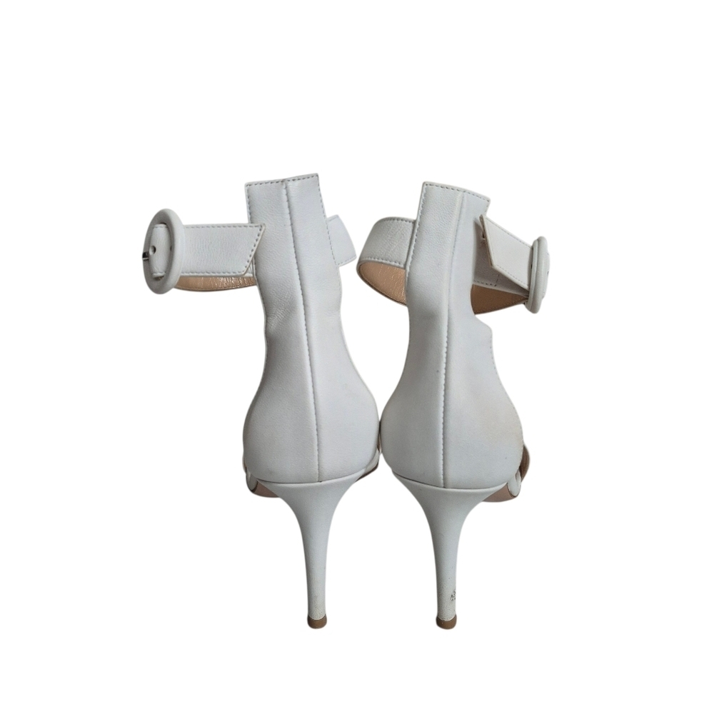 Gianvito Rossi Portofino White Leather Heeled Sandals - Picture 5 of 13